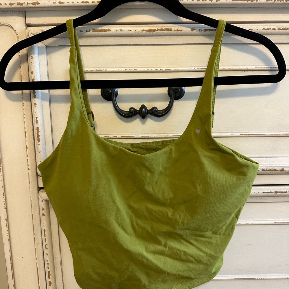 Love Fitness Green Women's Active Crop Tank